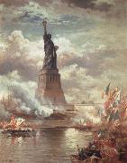 Moran, Edward Statue of Liberty Enlightening the World Spain oil painting artist